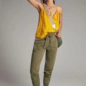 Anthropologie Yellow Tank Top Loose Flowy